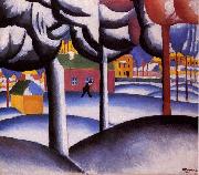 Kazimir Malevich Winter, painting